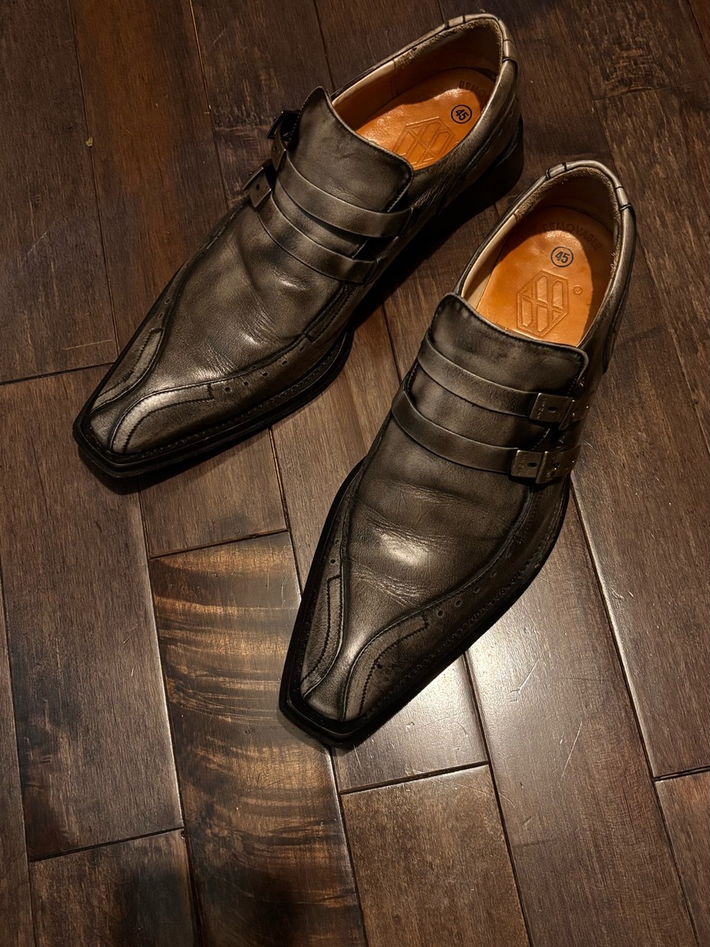 New rock loafers with double buckle.